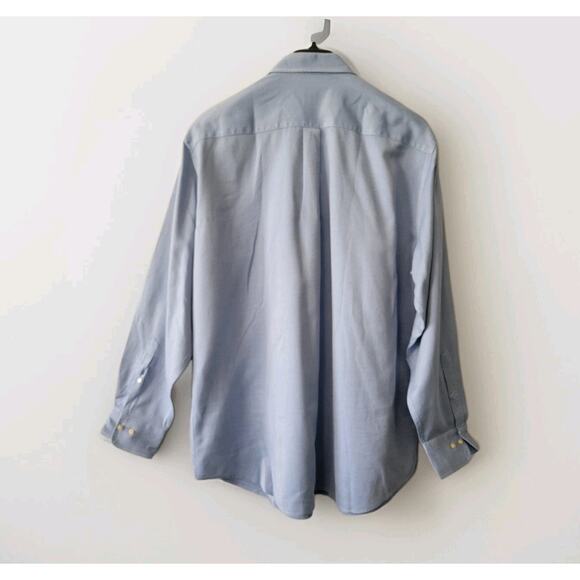 Peter Millar Mens Crown Cool Shirt Sz X Large Blue Pattern Long Sleeve Linen - Picture 2 of 5